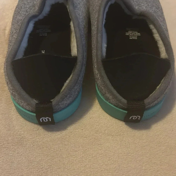 Mahabis Classic Gray Felt Shearling Detachable Women’s Slippers - Picture 3 of 9